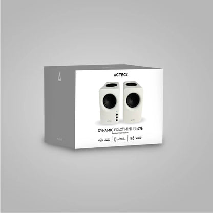 Bocinas Acteck Dynamic Exact Mini Bs475 / Inalambrica / 10 W Rms / Sonido Estereo 2.0 / Conexion Bluetooth - Aux / Control De Volumen / Indicador Led / Blanco / Ac-936378