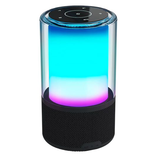 Bocina Acteck Glee Pure Ap70 / Inalambrica / Bluetooth - Conexion Tws 3.5 Mm / Sonido Estereo / 20 W / Iluminacion Led / Subwoofer / Negro / Ac-936385