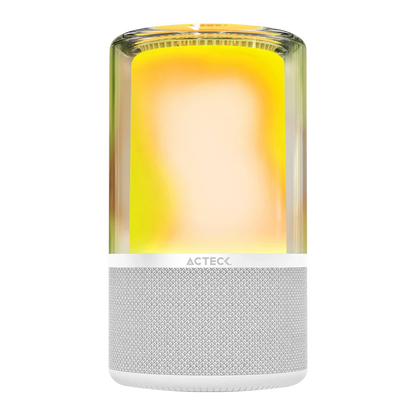 Bocina Acteck Glee Pure Ap70 / Inalambrica / Bluetooth - Conexion Tws  3.5 Mm / Sonido Estereo / 20 W / Iluminacion Led / Subwoofer / Blanco / Ac-936392