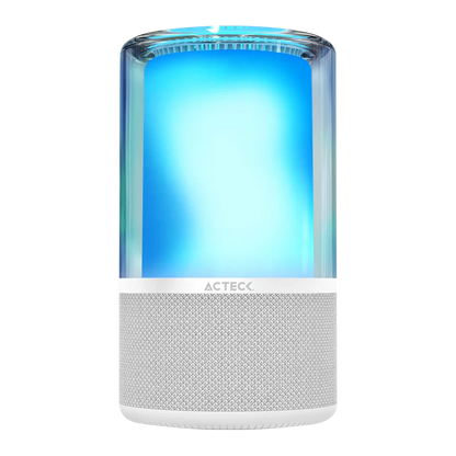 Bocina Acteck Glee Pure Ap70 / Inalambrica / Bluetooth - Conexion Tws  3.5 Mm / Sonido Estereo / 20 W / Iluminacion Led / Subwoofer / Blanco / Ac-936392
