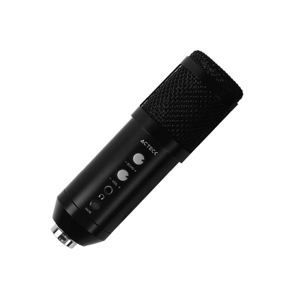 Microfono Acteck Devo Plus Mc455 / Alambrico / Microfono Profesional / Usb A -  Usb B / Win - Mac /  Supercardioode / 20 Hz ~ 20 Khz / 78 Db / -36 Db ± 2 Db / Negro / Ac-936446