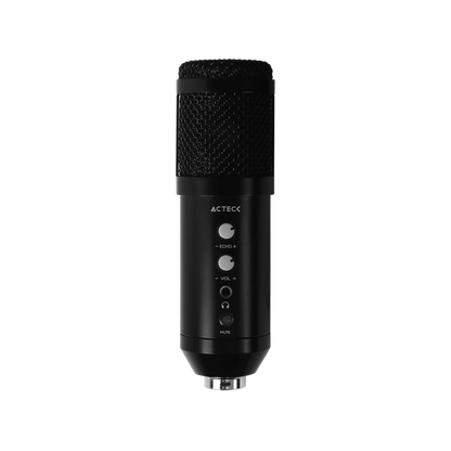 Microfono Acteck Devo Plus Mc455 / Alambrico / Microfono Profesional / Usb A -  Usb B / Win - Mac /  Supercardioode / 20 Hz ~ 20 Khz / 78 Db / -36 Db ± 2 Db / Negro / Ac-936446