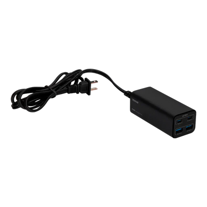 Cargador Acteck Energon Pro Ce717 / De Pared Para Escritorio / Carga Rapida / 100 W / 2x Usb C + 2x Usb A / Negro / Ac-936491