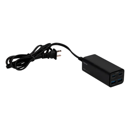 Cargador Acteck Energon Pro Ce717 / De Pared Para Escritorio / Carga Rapida / 100 W / 2x Usb C + 2x Usb A / Negro / Ac-936491