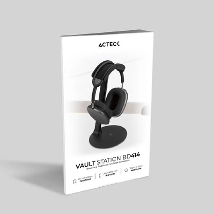 Soporte Acteck Vault Station Bd414 / Base Para Diadema Y Control / Silicon / Antideslizante / Ajustable / Negro / Ac-936590