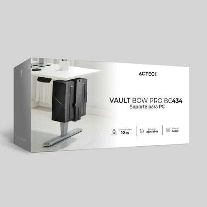 Soporte Acteck Vault Bow Pro Bc434 / Para Pc / Rotacion Altura Y Profundidad Ajustable / Hasta 10 Kg / Fijacion Por Atornillado / Negro / Acero / Ac-936613