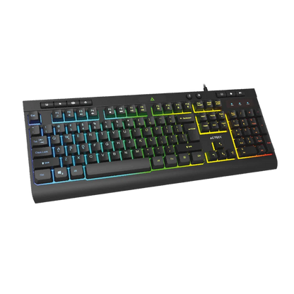 Kit Acteck Creator Aurean Pro Mk477g / Teclado Y Mouse / Alambrico / Iluminacion Led / 105 Teclas / Anti-gosting / Multimedia / Optico / 8000 Dpi Ajustable / 7 Botones / Negro / Ac-936750