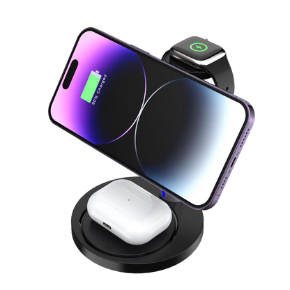 Cargador Acteck Energon S-mate Ci740 / Inalambrico Qi / 15 W / 3 Dispositivos / Compatible Con Apple / Ac-937139