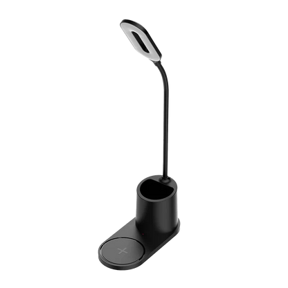 Cargador  Acteck Energon Lumimate Ci711 / Inalambrico Qi / 15 W / Apple - Samsung / Qi / 1 Dispositivo / Incluye Lampara /  Negro / Ac-937184