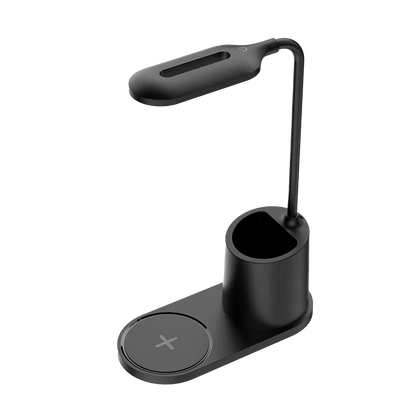 Cargador  Acteck Energon Lumimate Ci711 / Inalambrico Qi / 15 W / Apple - Samsung / Qi / 1 Dispositivo / Incluye Lampara /  Negro / Ac-937184
