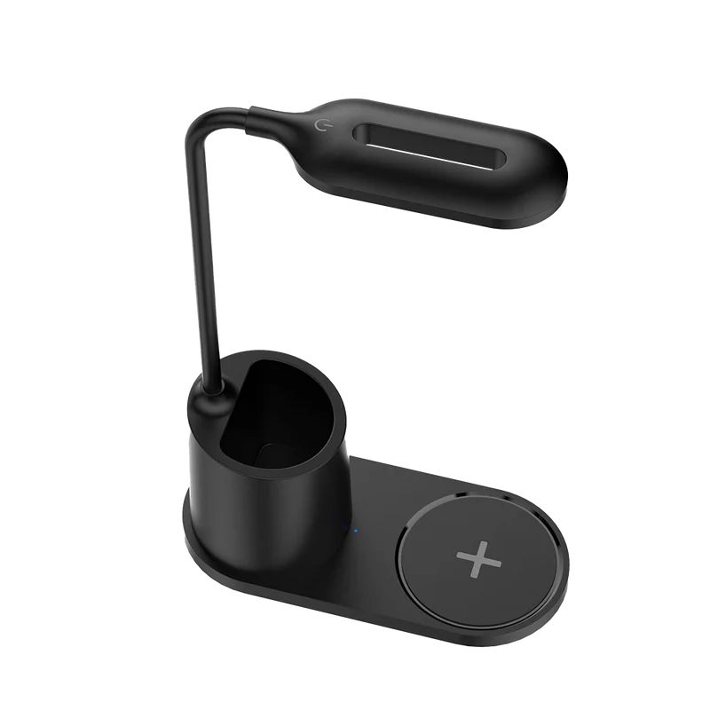 Cargador  Acteck Energon Lumimate Ci711 / Inalambrico Qi / 15 W / Apple - Samsung / Qi / 1 Dispositivo / Incluye Lampara /  Negro / Ac-937184