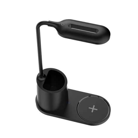 Cargador  Acteck Energon Lumimate Ci711 / Inalambrico Qi / 15 W / Apple - Samsung / Qi / 1 Dispositivo / Incluye Lampara /  Negro / Ac-937184