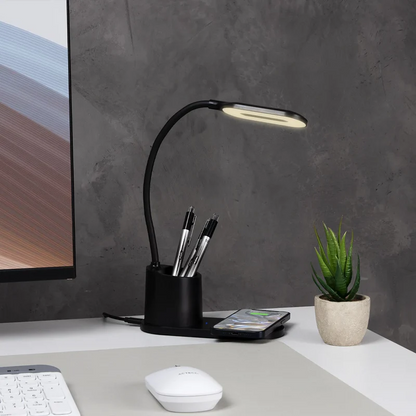 Cargador  Acteck Energon Lumimate Ci711 / Inalambrico Qi / 15 W / Apple - Samsung / Qi / 1 Dispositivo / Incluye Lampara /  Negro / Ac-937184