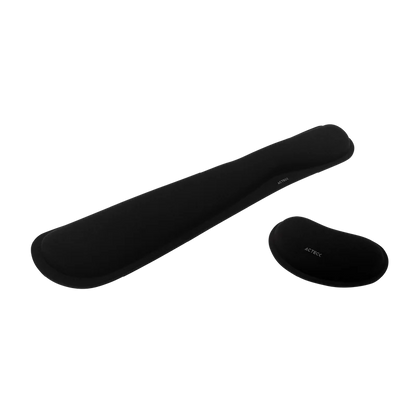 Kit Descansa Muñecas Acteck Mousepad Cushy Pro Tr430 / Ergonómico / Memory Foam / Color Grafito / Antideslizante / 460 X 85 X 20  Mm / Ac-937214