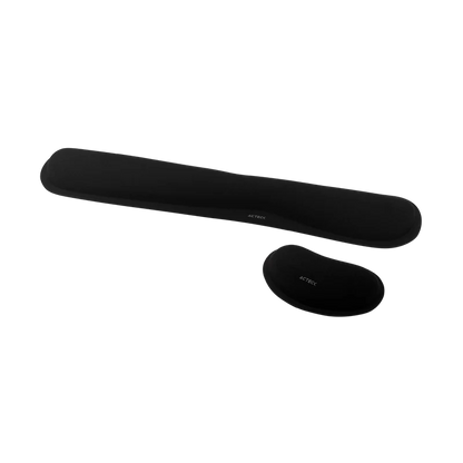 Kit Descansa Muñecas Acteck Mousepad Cushy Pro Tr430 / Ergonómico / Memory Foam / Color Grafito / Antideslizante / 460 X 85 X 20  Mm / Ac-937214