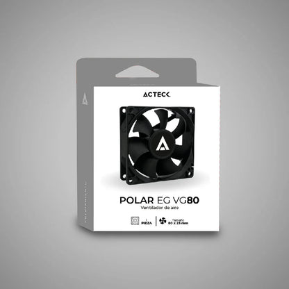 Ventilador Acteck Polar Eg Vg80 / De Aire / 1800 Rpm / 21.8 Cfm / Rodamiento Hidraulico / 7 Aspas / Conector Molex / 80 X 25 Mm / Ac-938129