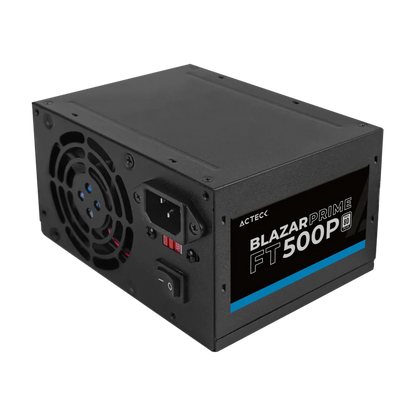 Fuente De Poder Acteck Blazar Prime Ft500p / Atx / 500 W / No Modular / Ventilador 80 Mm / 1 AÑos De Garantia / Negro / Ac-938143