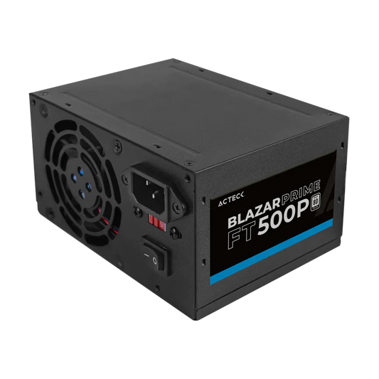 Fuente De Poder Acteck Blazar Prime Ft500p / Atx / 500 W / No Modular / Ventilador 80 Mm / 1 AÑos De Garantia / Negro / Ac-938143