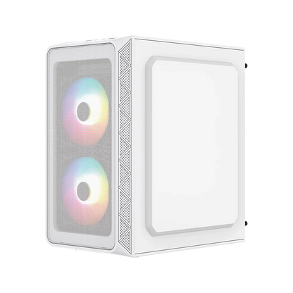 Gabinete Acteck Doom Pro Mesh Gi730m / Mini Torre / Mini Itx, Micro Atx / Fuente De Poder 600 W / Panel Cristal Templado / Ventilador Frgb / 3 AÑos De Garantia / Blanco / Ac-939256