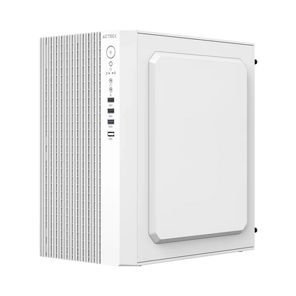 Gabinete Acteck Zenith Gi656 / Mini Torre / Micro-atx,mini-itx / Fuente 500 W /  Full Metalico + Frente Solido / Blanco / Ac-939270
