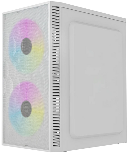 Gabinete Acteck Fuji Gc470 / Mini Torre / Micro Atx , Mini Itx / Fuente 500w / Incluye 2 Ventiladores 120 Mm / Panel Izq Acrilico + Frente Mesh / Blanco / Ac-939515