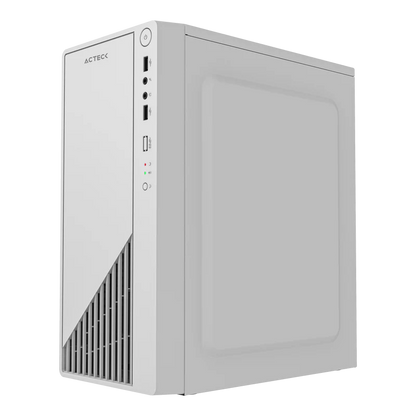 Gabinete Acteck Kioto Gc220 / Mini Torre / Micro Atx, Mini Itx / Fuente 500w / Panel Izq Acrilico + Frente Mesh / Blanco / Ac-939522