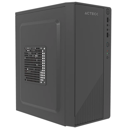 Gabinete Acteck Kioto Gc220f / Mini Torre / Micro Atx, Mini Itx / Fuente 500w Incluida / Soporte Para Ventiladores / Metal / Negro / Ac-939539