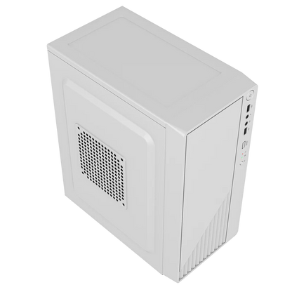 Gabinete Acteck Kioto Gc220f / Mini Torre / Micro Atx, Mini Itx / Fuente 500w / Full Metalico + Frente Solido / Blanco / Ac-939546