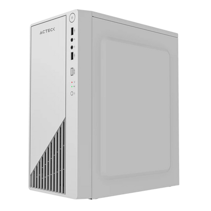 Gabinete Acteck Kioto Gc220f / Mini Torre / Micro Atx, Mini Itx / Fuente 500w / Full Metalico + Frente Solido / Blanco / Ac-939546