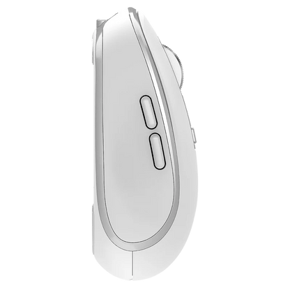Mouse Acteck Optimize Trip Pro Mi580 / Inalambrico / 1600 Dpi Ajustable / 6 Botones + Scroll / Recargable / Dual Dongle Usb 2.4 Ghz + 2 Bluetooth / Win + Mac + Android / Blanco / Ac-939607