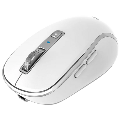 Mouse Acteck Optimize Trip Pro Mi580 / Inalambrico / 1600 Dpi Ajustable / 6 Botones + Scroll / Recargable / Dual Dongle Usb 2.4 Ghz + 2 Bluetooth / Win + Mac + Android / Blanco / Ac-939607