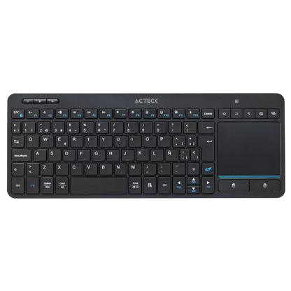 Teclado Acteck Inspire Smart Ti707 / Inalambrico / Multidispositivo / Dongle Usb + 2 Bluetooth / EspaÑol / 88 Teclas + Touchpad + Multimedia / Win + Mac + Android / Negro / Ac-939621