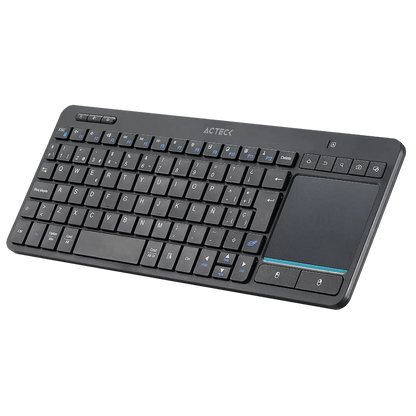 Teclado Acteck Inspire Smart Ti707 / Inalambrico / Multidispositivo / Dongle Usb + 2 Bluetooth / EspaÑol / 88 Teclas + Touchpad + Multimedia / Win + Mac + Android / Negro / Ac-939621