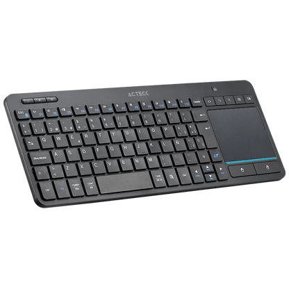 Teclado Acteck Inspire Smart Ti707 / Inalambrico / Multidispositivo / Dongle Usb + 2 Bluetooth / EspaÑol / 88 Teclas + Touchpad + Multimedia / Win + Mac + Android / Negro / Ac-939621
