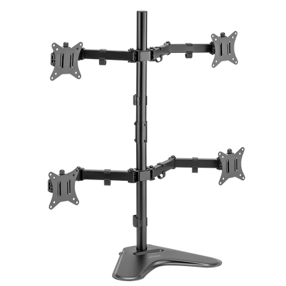 Soporte Acteck Enforce Zone-b Sm445 / Para Escritorio / 4 Monitores / 17-32 Pulg / Max 9 Kg Por Brazo / Vesa 75-100 Mm / Organizador De Cables / Negro / Ac-939669