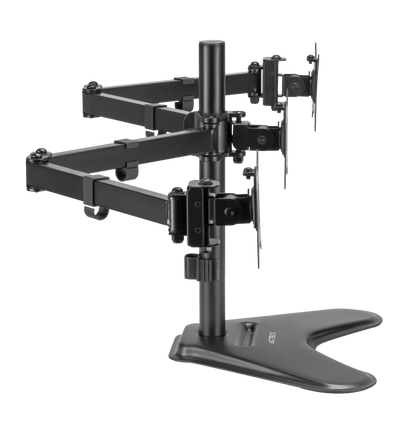 Soporte Acteck Enforce Zone-b Sm435 / De Escritorio / 3 Monitores / 17 - 32 Pulg / Hasta 9 Kg Por Brazo / Inclinacion Y Giro Ajustable / Vesa 75 - 100 Mm / Organizador De Cables / Negro / Ac-939676