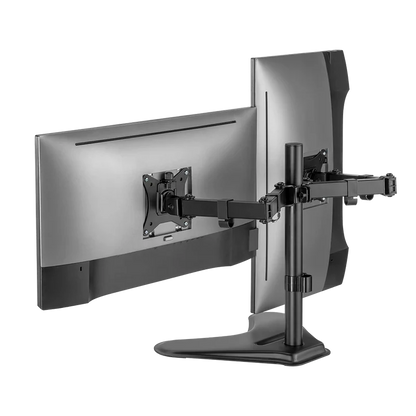 Soporte Acteck Enforce Zone-b Sm425 / Para 2 Monitores / Monitor 17 A 32/ Soporta 9 Kg / Vesa 75x75 Mm / Negro / Ac-939683