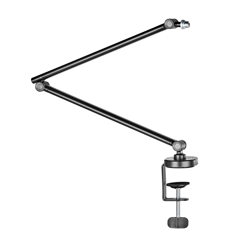 Soporte  Acteck Para Microfono Enforce Zone Micro Bm400 / Inclinacion Y Giro Ajustable / 1 Kg / Led Rgb / Alcance 357 Mm / Fijacion C-clamp / Advanced Series / Negro / Ac-939706