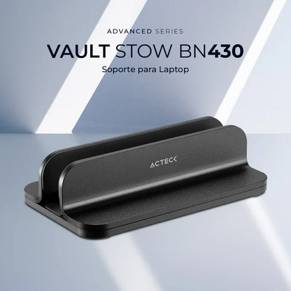 Soporte Acteck Vault Stow Bn430 / Para Laptop / 11- 17 Pulg / Hasta 5 Kg / Anchura Ajustable / Negro / Ac-939744