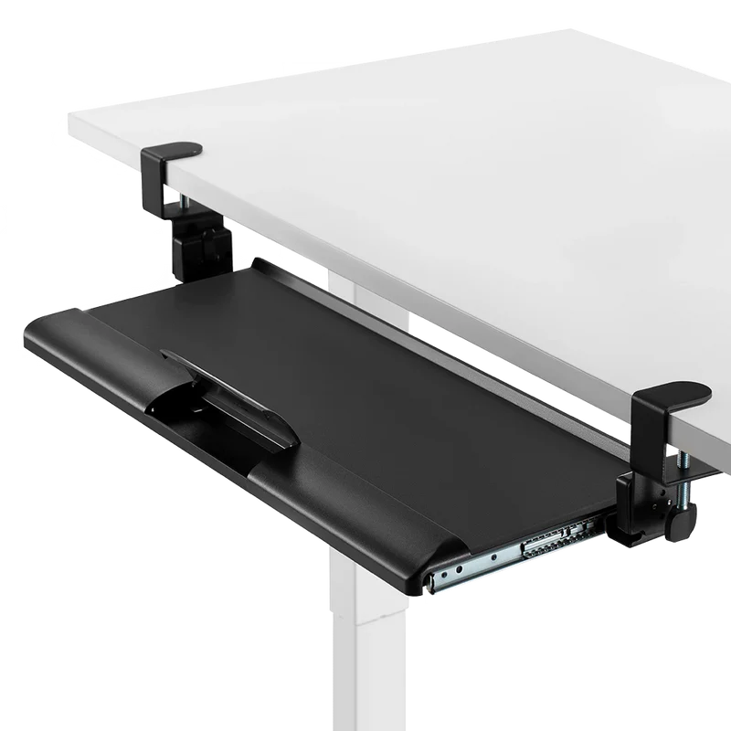 Bandeja Acteck De Teclado Y Mouse Vault Bow Key Bt444 / Para Debajo Del Escritorio / Hasta 5 Kg / Inclinacion 15* / Fijacion C-clamp Advanced Series / Negro / Ac-939751