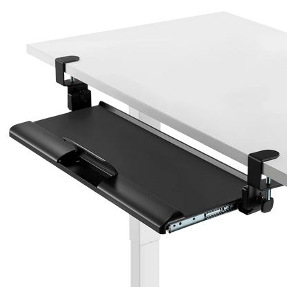 Bandeja Acteck De Teclado Y Mouse Vault Bow Key Bt444 / Para Debajo Del Escritorio / Hasta 5 Kg / Inclinacion 15* / Fijacion C-clamp Advanced Series / Negro / Ac-939751
