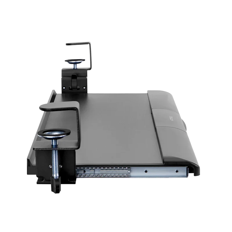 Bandeja Acteck De Teclado Y Mouse Vault Bow Key Bt444 / Para Debajo Del Escritorio / Hasta 5 Kg / Inclinacion 15* / Fijacion C-clamp Advanced Series / Negro / Ac-939751