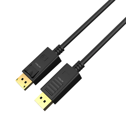 Cable Acteck Link Plus Dp422-3 / Display Port - Display Port / 4k A 60 Mhz / 3 M Largo / 17 Gbps / Calibre 30 Awg / Macho A Macho / Negro / Ac-939799