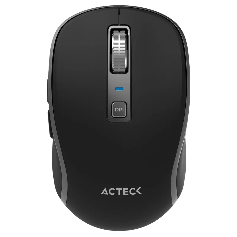 Mouse Acteck Optimize Trip Pro Mi580 / Inalambrico / 1600 Dpi Ajustable / 6 Botones Scroll / Recargable / Dual Dongle Usb 2.4 Ghz 2 Bluetooth / Win Mac Android / Negro / Ac-939591