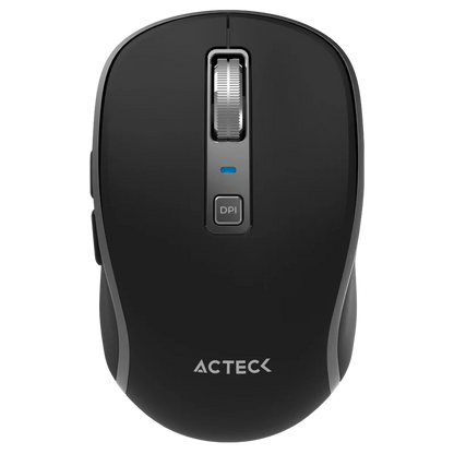 Mouse Acteck Optimize Trip Pro Mi580 / Inalambrico / 1600 Dpi Ajustable / 6 Botones Scroll / Recargable / Dual Dongle Usb 2.4 Ghz 2 Bluetooth / Win Mac Android / Negro / Ac-939591
