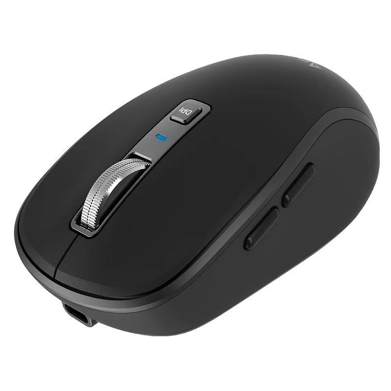 Mouse Acteck Optimize Trip Pro Mi580 / Inalambrico / 1600 Dpi Ajustable / 6 Botones Scroll / Recargable / Dual Dongle Usb 2.4 Ghz 2 Bluetooth / Win Mac Android / Negro / Ac-939591