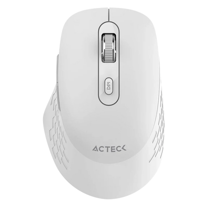 Mouse Acteck Optimize Flow Mi480 / Inalambrico / 1600 Dpi / 5 Botones Scroll / Alcance 10 M / Dongle Bt 2.4 Mhz / Blanco / Ac-939843