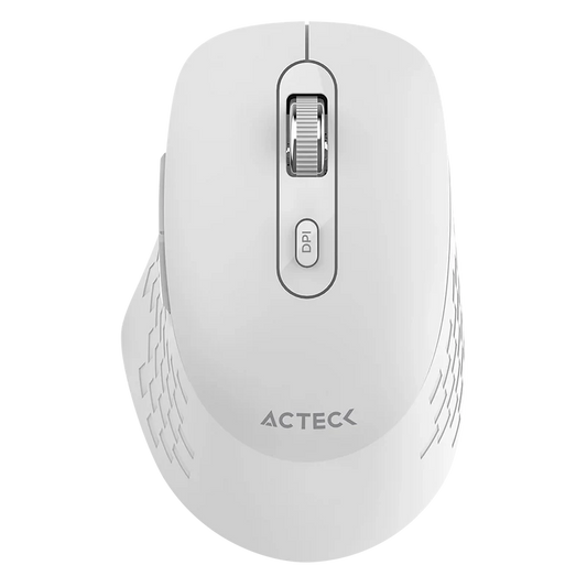 Mouse Acteck Optimize Flow Mi480 / Inalambrico / 1600 Dpi / 5 Botones Scroll / Alcance 10 M / Dongle Bt 2.4 Mhz / Blanco / Ac-939843
