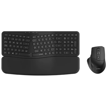 Kit Teclado Y Mouse Acteck Creator Ultra Confort Mk650 / Inalambrico / Membrana / Ergonomico / Reposabrazos / Negro / Ac-939867