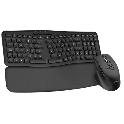 Kit Teclado Y Mouse Acteck Creator Ultra Confort Mk650 / Inalambrico / Membrana / Ergonomico / Reposabrazos / Negro / Ac-939867